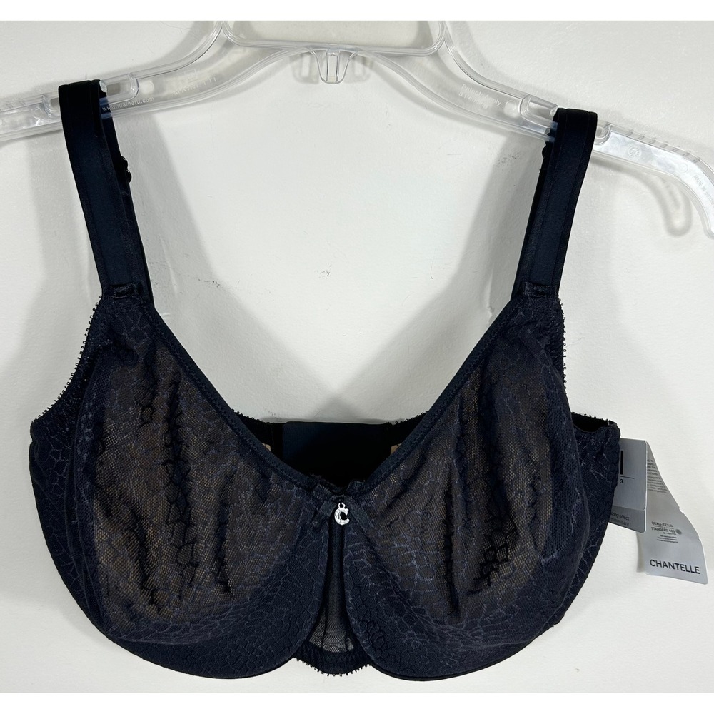 Chantelle Navy Lace Underwire Bra - Supportive Women's Intimates